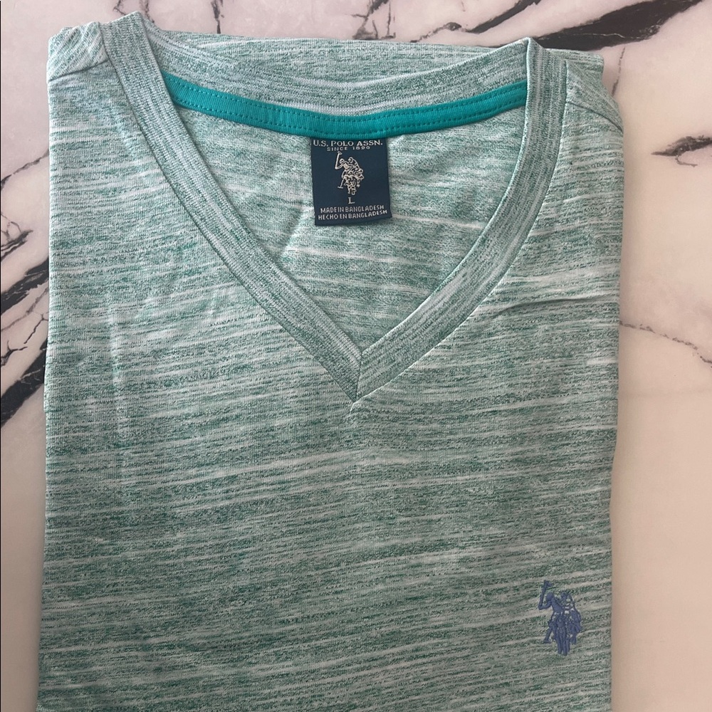 US Polo Assn Green V-Neck T-Shirt